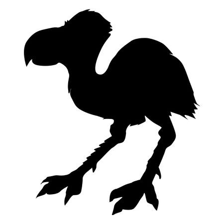 Silhouette of prehistoric birdのイラスト素材