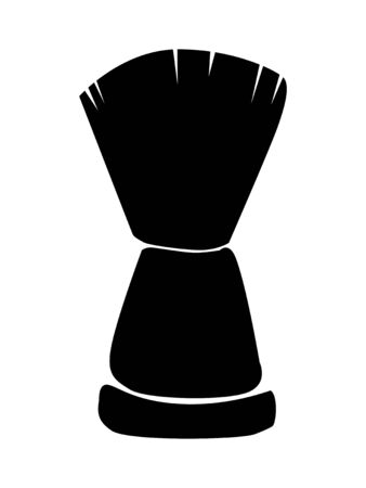 Vector silhouette of shaving brush. Motives of shaving, daily careのイラスト素材