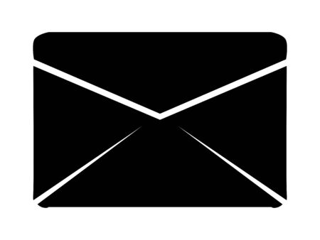Vector silhouette of envelope. Motives of office, business, communicationのイラスト素材