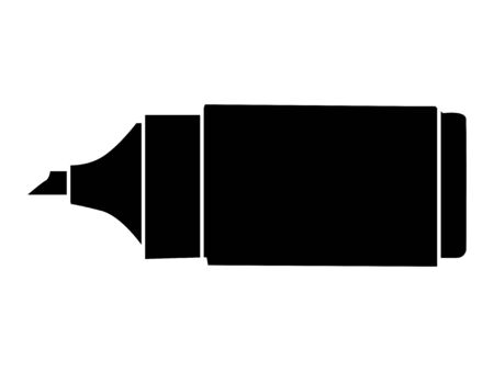 Vector silhouette of marker. Motives of office, objects, business, workplace, working, white collarのイラスト素材