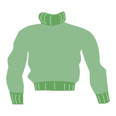 Vector, coloured illustration of unisex, sweater. Clothes for cold seasons, autumn and winter. Motives of forest, bad weather, holidays, Christmas, warm wear, gifts, sport, mens wearのイラスト素材
