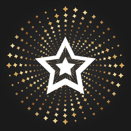 Gold spiral  on dark background, Vector illustrationのイラスト素材