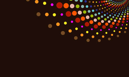 Spiral colorful dot business cards template on dark background,  Vector illustrationのイラスト素材