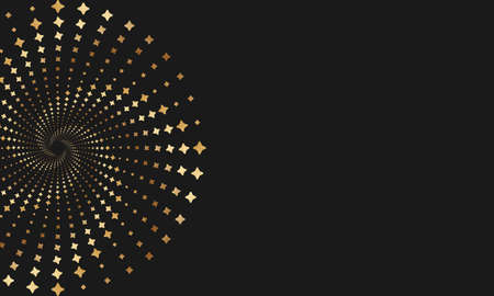 Gold spiral business cards template on dark background, Vector illustrationのイラスト素材