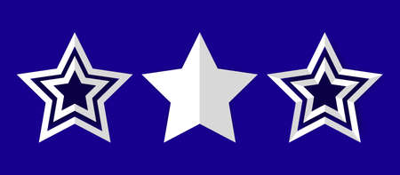 Image vector,White folded paper star on deep blue backgroundのイラスト素材