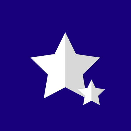 Image vector,White folded paper star on deep blue backgroundのイラスト素材