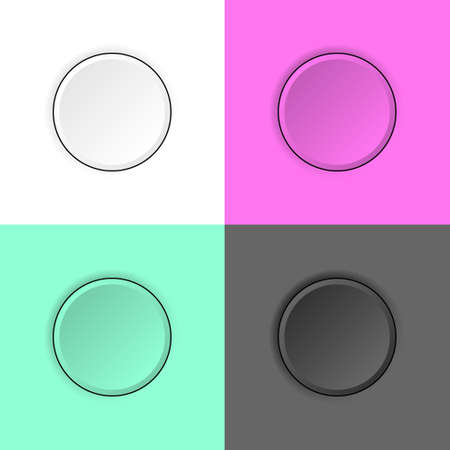 Pastel colors Neumorphism Style 3D Button.のイラスト素材