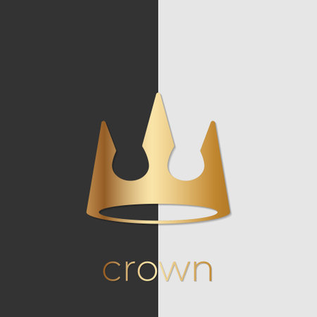 Golden crown on a two tone.のイラスト素材