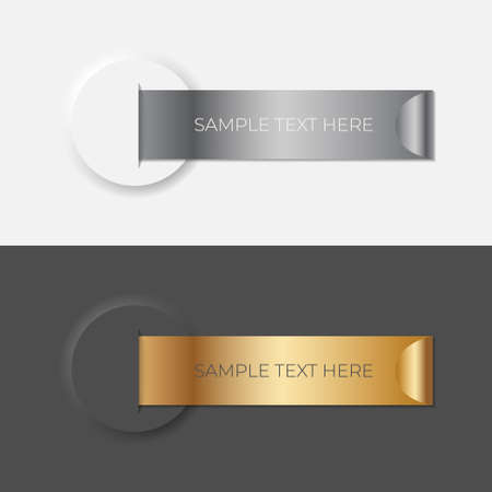 Abstract name list with sample text. Name tag, name card, list of names and contact details. Name banner labels.のイラスト素材