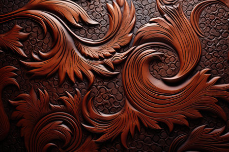 Closeup detail of wood texture background. Computer generated 3D photo rendering.の素材