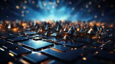 3D rendering of abstract technology concept background. Computer generated image.の素材