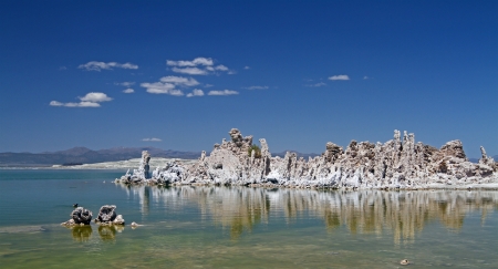 Mono lake panorama at day, southern Californiaの写真素材