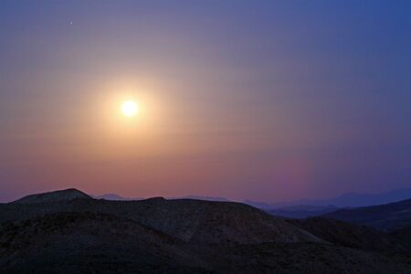 moonrise in Death Valley, close upの写真素材