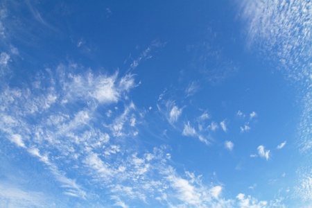 beautiful blue sky with cloudsの写真素材