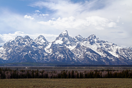 big mountains and cloud in blue skyの写真素材