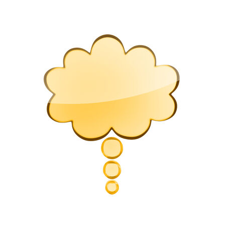 abstract gold glossy speech bubble, 3d renderの写真素材