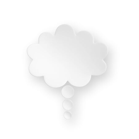 white speech bubble, isolated on whiteの写真素材