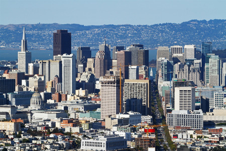 san francisco downtown at daytimeの写真素材