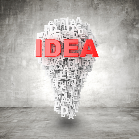 business concept made with words 3d a lampの写真素材