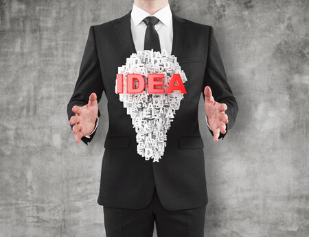 man have a idea conceptの写真素材