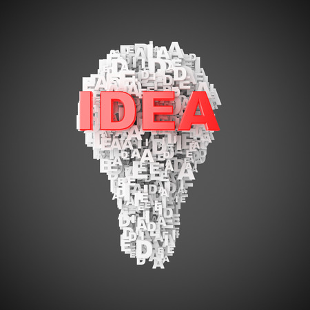 idea concept  made with words in form  bulbの写真素材