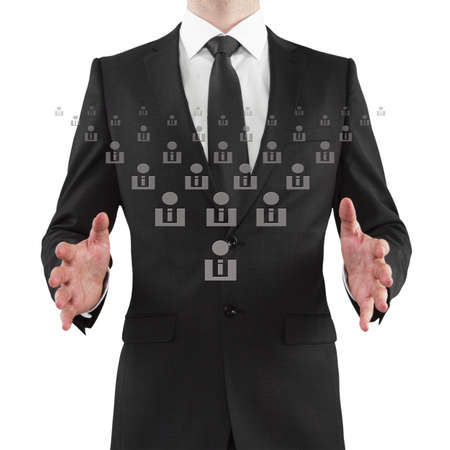 young businessman showing  social media concept