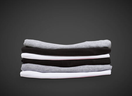 pack of tshirts  on a gray background