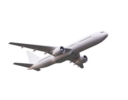 3d render of  big airplane on white backgroundの写真素材