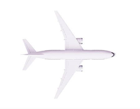 3d render of  airplane on white backgroundの写真素材