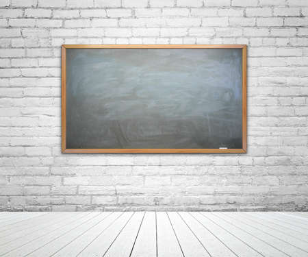 chalk board with chalk traces on wallの写真素材