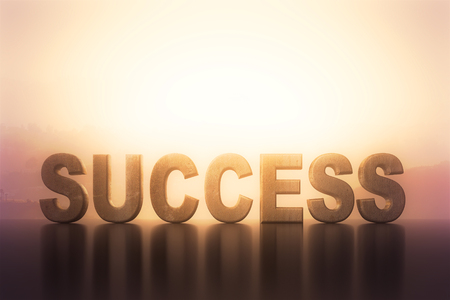 big success text on a abstract backgroundの写真素材