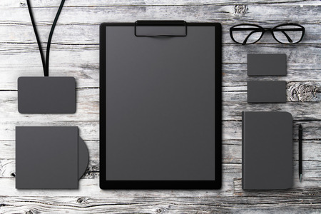 black template for branding identityの写真素材