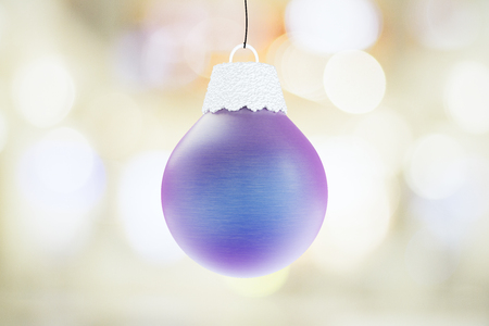 Christmas concept with violet christmas tree ballの写真素材