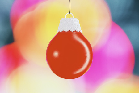Red ball - christmas tree toyの写真素材