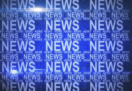 Modern news pattern on blue backgroundの写真素材