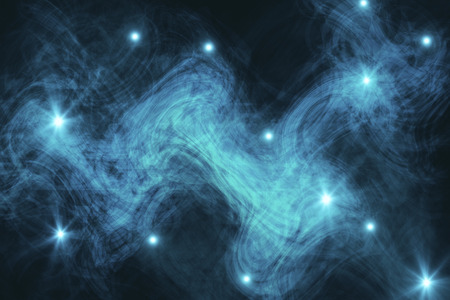 Many shiny stars in abstract blue night sky. Space concept. Wallpaper/background