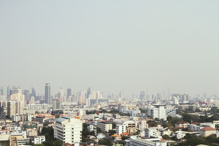 Bangkok city skyline in daylight. Wallpaper/background/backdropの写真素材