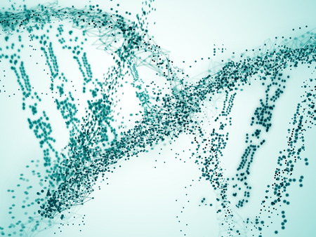 Abstract green DNA closeup. Science conceptの写真素材