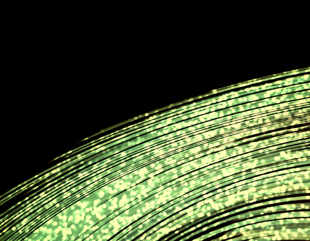Creative green wave on dark background