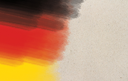 Creative paint-brush stokes. German flag on light backgroundの写真素材