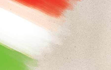 Creative paint-brush stokes. Italian flag. Country conceptの写真素材