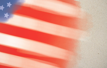 American flag backdrop. Stroke styleの写真素材
