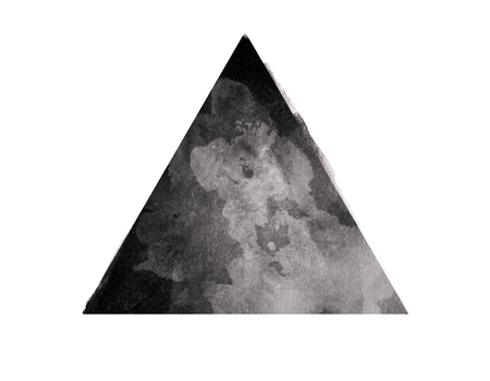 Abstract black triangle on white background. Abstraction concept