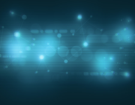 Creative blue digital interface background. Technology and innovation concept. 3D Renderingの写真素材