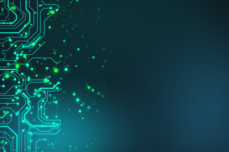 abstract technology board circuit background with space . 3d rendering