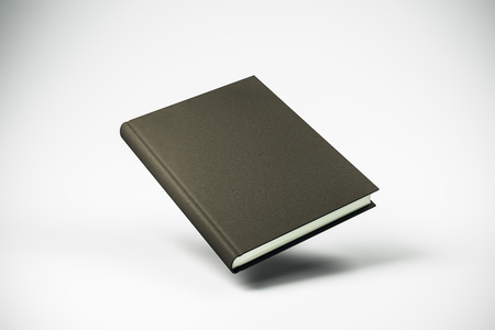 Empty black book/notepad on white background. Education concept. Mock up, 3D Renderingの写真素材
