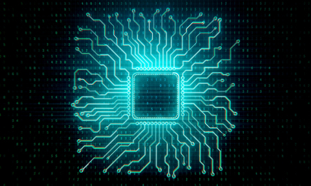 Creative circuit brain wallpaper. Artificial intelligence and future concept. 3D Rendering