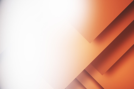 Abstract white and orange background. Web design concept. 3D Renderingの写真素材