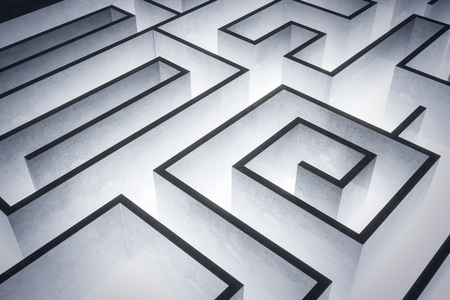 Creative labyrinth background. Challenge and risk concept. 3D Renderingの写真素材