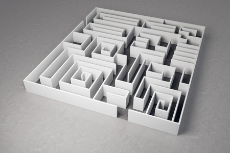Abstract labyrinth background. Challenge and risk concept. 3D Renderingの写真素材